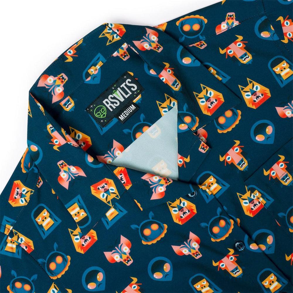 RSVLTS Tales from the Cryptids Women's KUNUFLEX Short Sleeve Shirt in Blue — detail 5