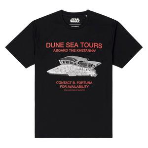 RSVLTS Dune Sea Tours Crewneck Tee in Black — front view