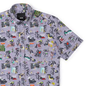RSVLTS Xenolife KUNUFLEX Short Sleeve Shirt in Multicolor — front view