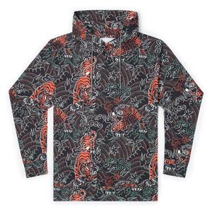 RSVLTS Tiger Style Performance Hoodie in Gray — front view