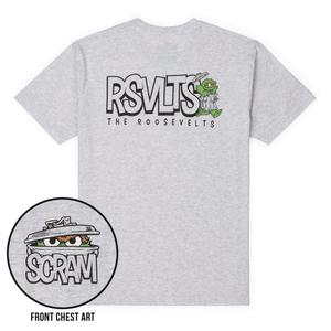 RSVLTS Scram! Crewneck Tee in Gray — front view