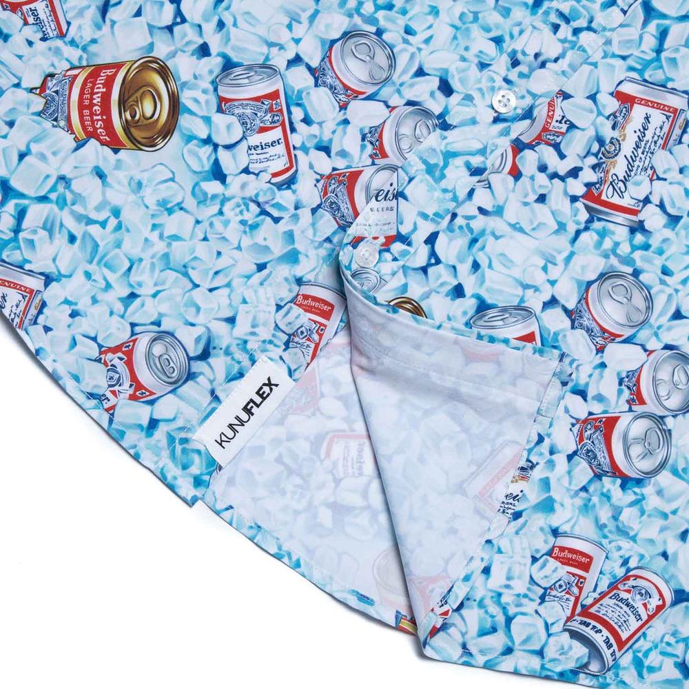 RSVLTS Dad’s Cooler KUNUFLEX Short Sleeve Shirt in Blue — detail 7