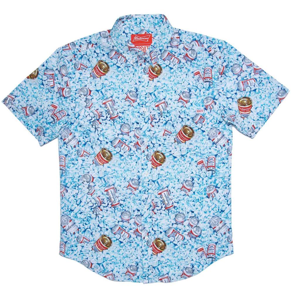 RSVLTS Dad’s Cooler KUNUFLEX Short Sleeve Shirt in Blue — detail 2