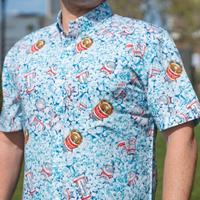 RSVLTS Dad’s Cooler KUNUFLEX Short Sleeve Shirt in Blue — detail 4