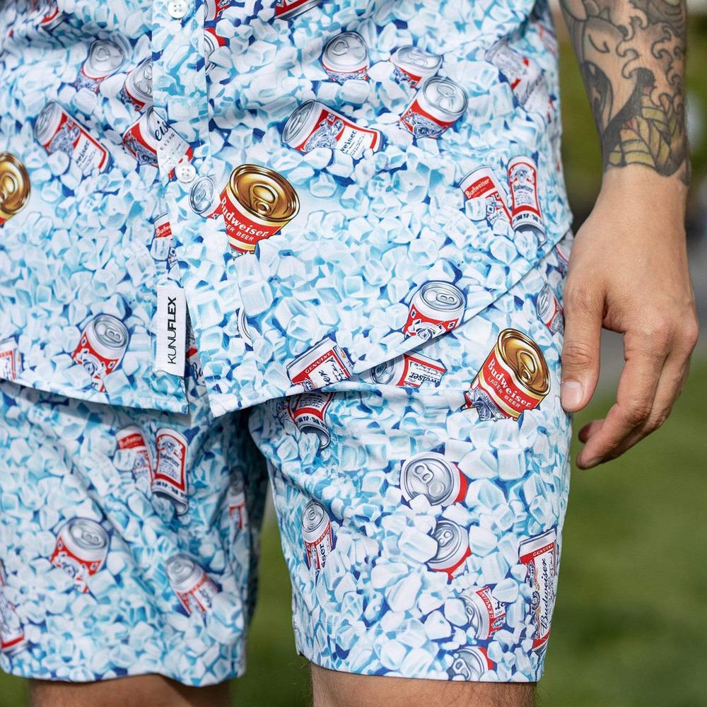 RSVLTS Dad’s Cooler KUNUFLEX Short Sleeve Shirt in Blue — detail 5