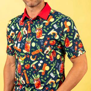 RSVLTS Bloody Awesome All-Day Polo in Multicolor — front view