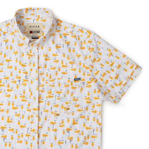 RSVLTS MINE! KUNUFLEX Short Sleeve Shirt in White — front view