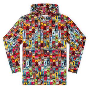 RSVLTS Corner Box Brigade Performance Hoodie in Multicolor — front view