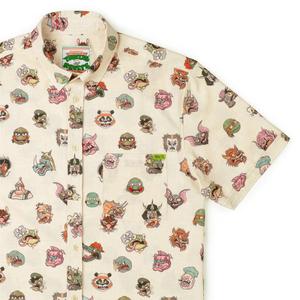 RSVLTS Radical Ink KUNUFLEX Short Sleeve Shirt in Neutral — front view