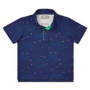 RSVLTS Starcade Preschool All-Day Polo in Blue — front view