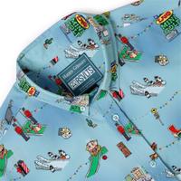RSVLTS You're Gonna Die, Clown! KUNUFLEX Short Sleeve Shirt in Blue — detail 10
