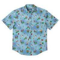 RSVLTS You're Gonna Die, Clown! KUNUFLEX Short Sleeve Shirt in Blue — detail 8