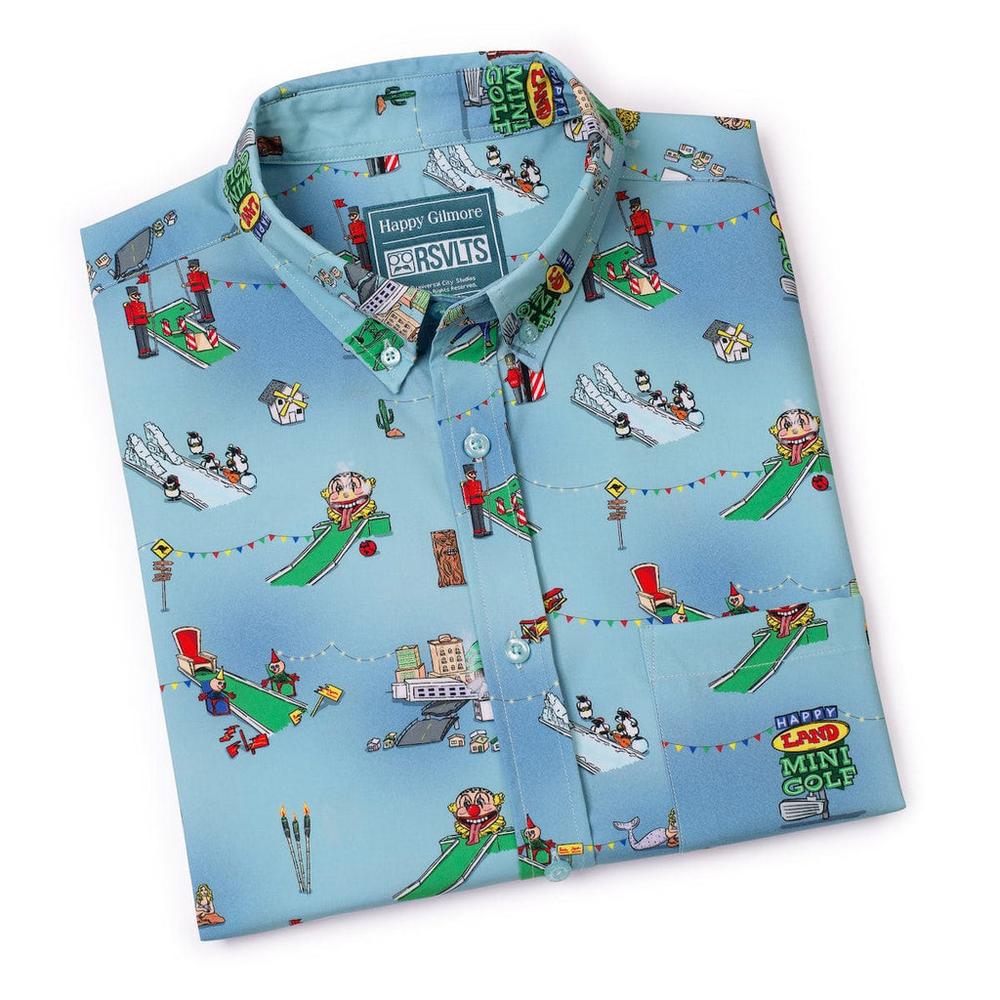 RSVLTS You're Gonna Die, Clown! KUNUFLEX Short Sleeve Shirt in Blue — detail 12
