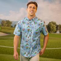 RSVLTS You're Gonna Die, Clown! KUNUFLEX Short Sleeve Shirt in Blue — detail 7