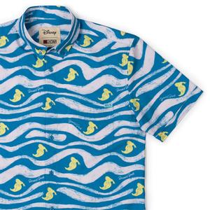 RSVLTS Beaks & Breakers KUNUFLEX Short Sleeve Shirt in Blue — front view