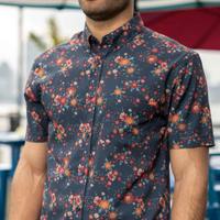 RSVLTS Petal to the Meadow KUNUFLEX Short Sleeve Shirt in Gray — detail 2