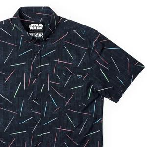 RSVLTS A Cut Above the Ordinary KUNUFLEX Short Sleeve Shirt in Black — front view
