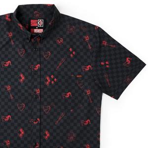 RSVLTS Jokes On You KUNUFLEX Short Sleeve Shirt in Black — front view
