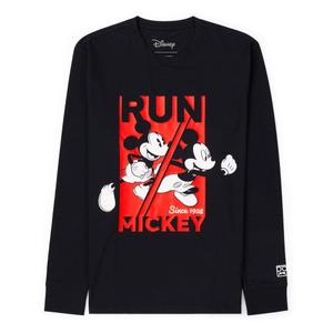 RSVLTS Run Mickey Long Sleeve Performance Tee in Black — front view