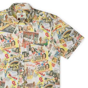 RSVLTS Silver Screen Spectacle KUNUFLEX Short Sleeve Shirt in Multicolor — front view