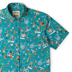 RSVLTS Lester’s Possum Park KUNUFLEX Short Sleeve Shirt in Green — front view