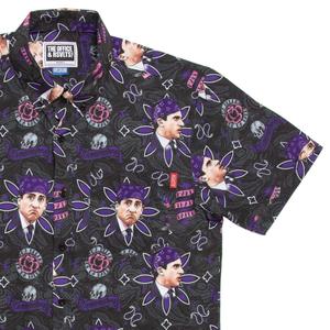 RSVLTS Prison Mike KUNUFLEX Short Sleeve Shirt in Black — front view