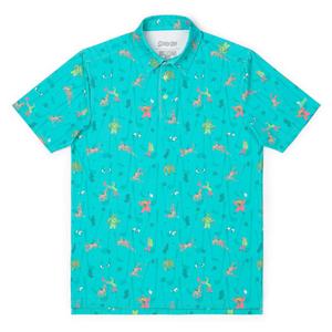 RSVLTS Ghoulish Greens All-Day Polo in Blue — front view