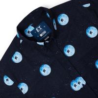 RSVLTS The Extra-Terrestrial KUNUFLEX Short Sleeve Shirt in Blue — detail 10