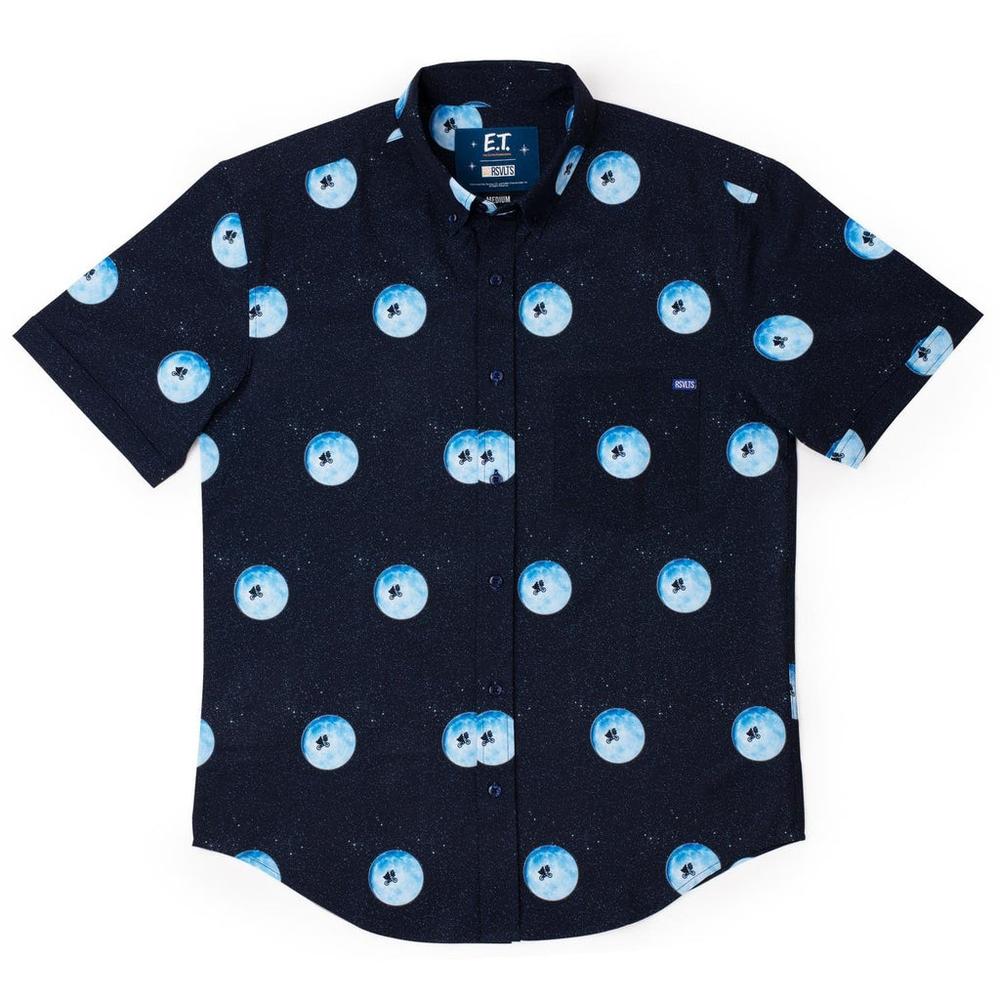 RSVLTS The Extra-Terrestrial KUNUFLEX Short Sleeve Shirt in Blue — detail 3