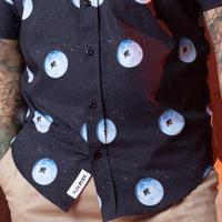 RSVLTS The Extra-Terrestrial KUNUFLEX Short Sleeve Shirt in Blue — detail 8