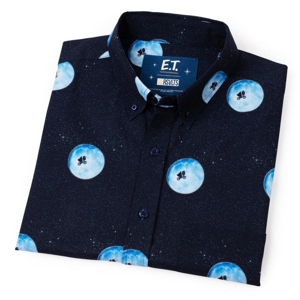 RSVLTS The Extra-Terrestrial KUNUFLEX Short Sleeve Shirt in Blue — detail 9