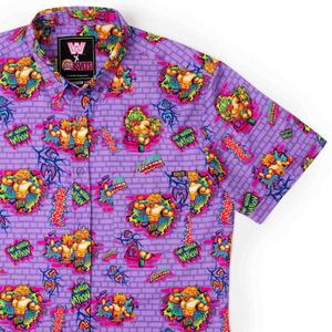 RSVLTS One Warrior Nation KUNUFLEX Short Sleeve Shirt in Purple — front view