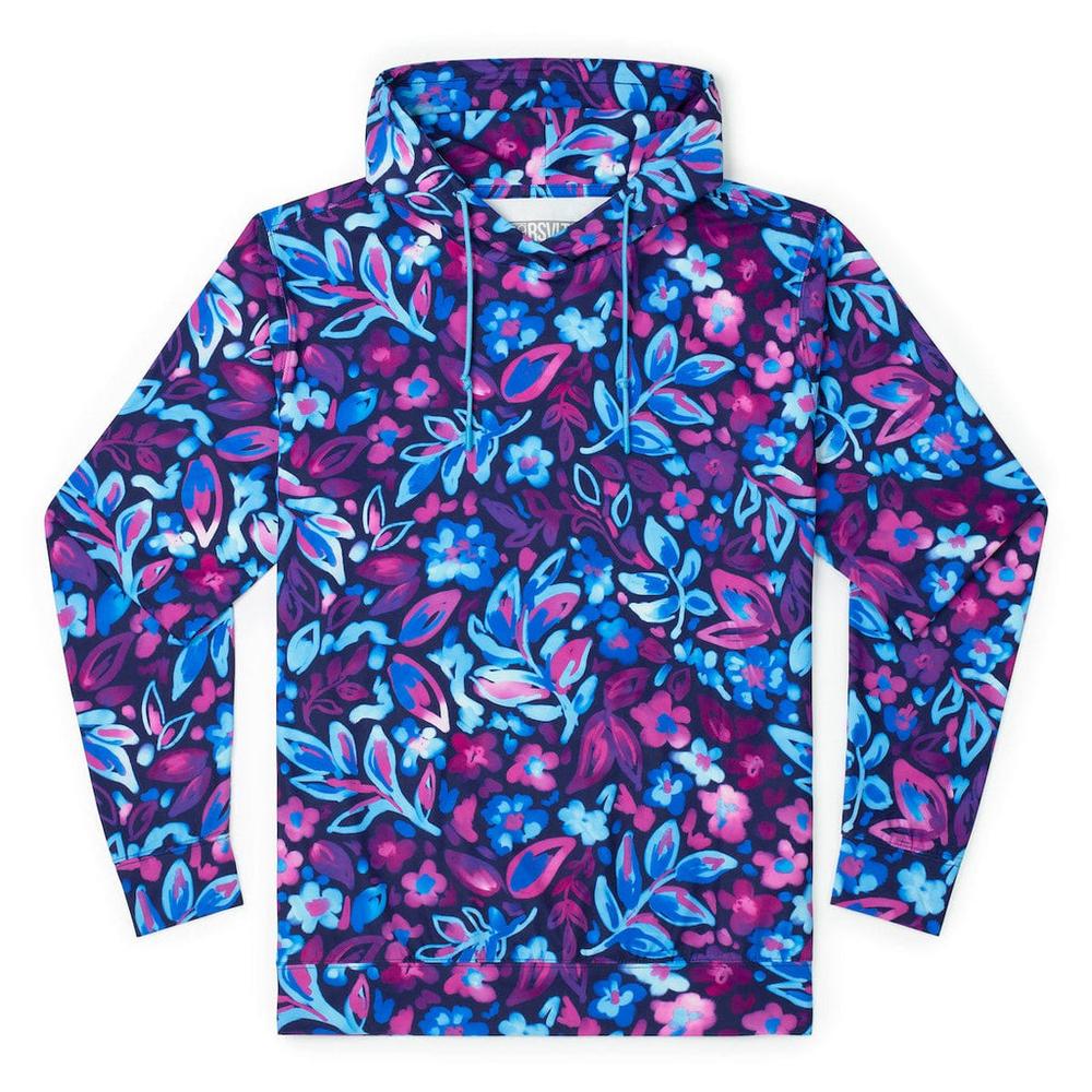 RSVLTS Tropiglow Performance Hoodie in Purple — detail 3