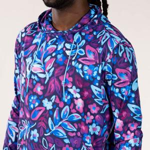 RSVLTS Tropiglow Performance Hoodie in Purple — front view