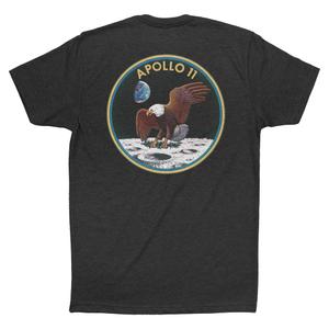 RSVLTS Apollo 11 Crewneck Tee in Black — front view