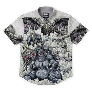RSVLTS Strange Creatures KUNUFLEX Short Sleeve Shirt in White — front view