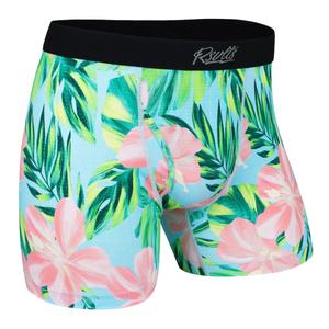 RSVLTS Island Time Single-Pack Boxer Briefs in Green — front view