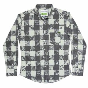 RSVLTS Maitland BorlandFlex Long Sleeve Flannel in Gray — front view