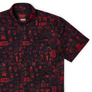 RSVLTS The Lab KUNUFLEX Short Sleeve Shirt in Black — front view