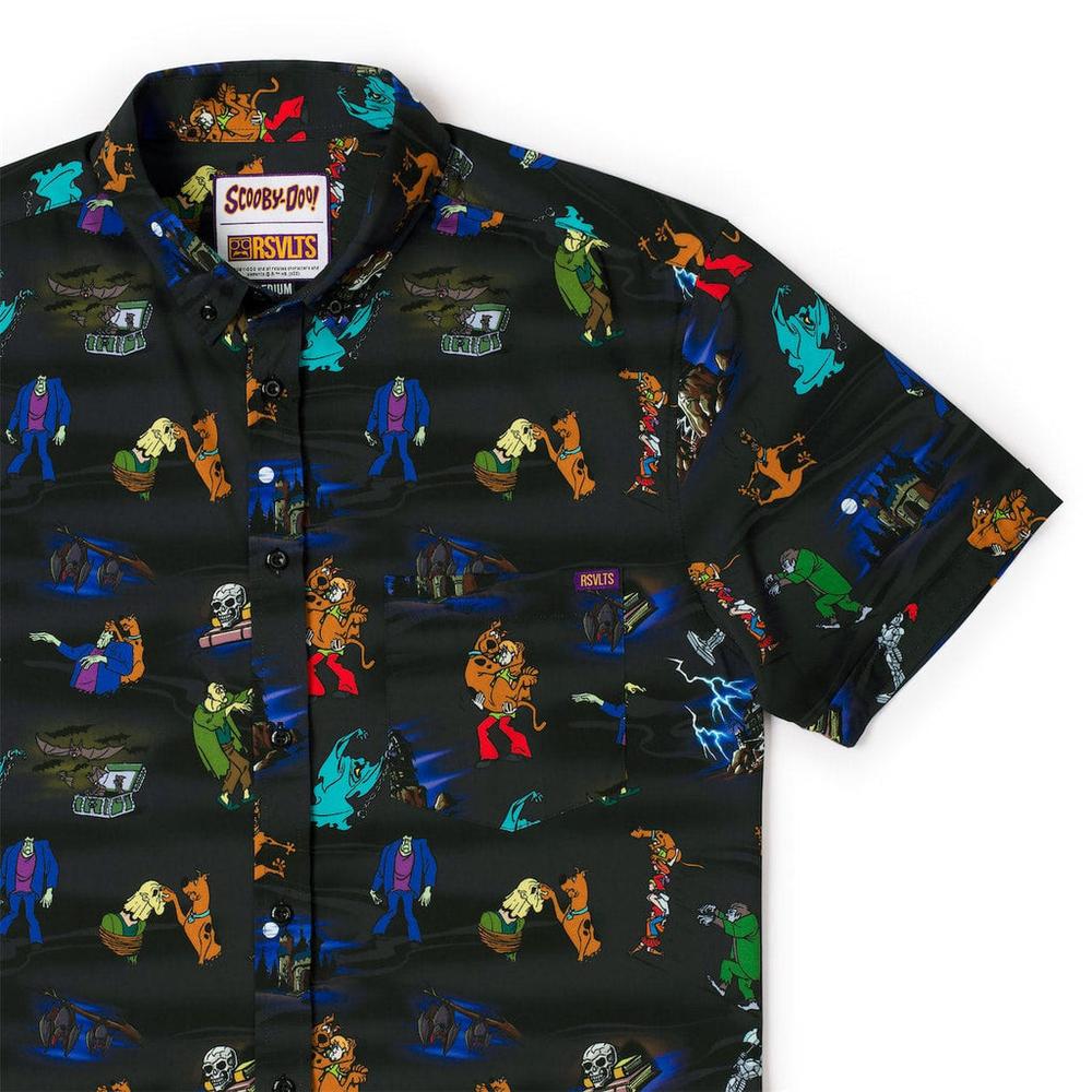 RSVLTS You Meddling Kids KUNUFLEX Short Sleeve Shirt in Black — detail 9