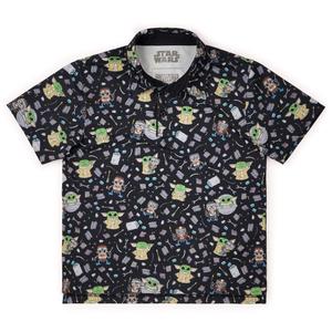 RSVLTS Frik 'n' Grogu Youth All-Day Polo in Black — front view