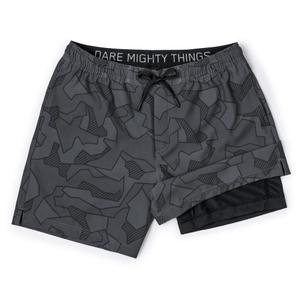 RSVLTS Tectonic V1 Lined Training Shorts in Gray — front view