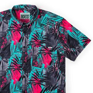 RSVLTS Miami KUNUFLEX Short Sleeve Shirt in Blue — front view