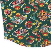 RSVLTS Season’s Creepings KUNUFLEX Short Sleeve Shirt in Green — detail 11