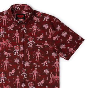 RSVLTS Vecna and Friends KUNUFLEX Short Sleeve Shirt in Brown — front view