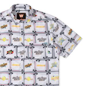 RSVLTS Ring in SummerSlam KUNUFLEX Short Sleeve Shirt in Gray — front view
