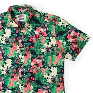 RSVLTS Truffle Shuffle KUNUFLEX Short Sleeve Shirt in Green — front view