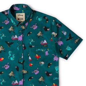 RSVLTS Evil on the Side KUNUFLEX Short Sleeve Shirt in Green — front view