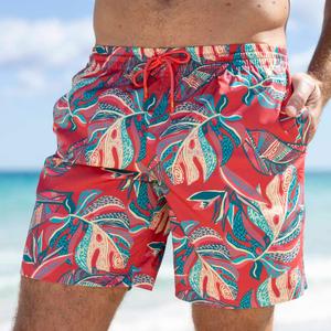 RSVLTS Tapalms Hybrid Shorts in Red — front view