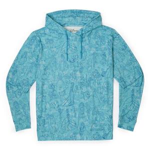 RSVLTS Sketches to Screen Performance Hoodie in Blue — front view